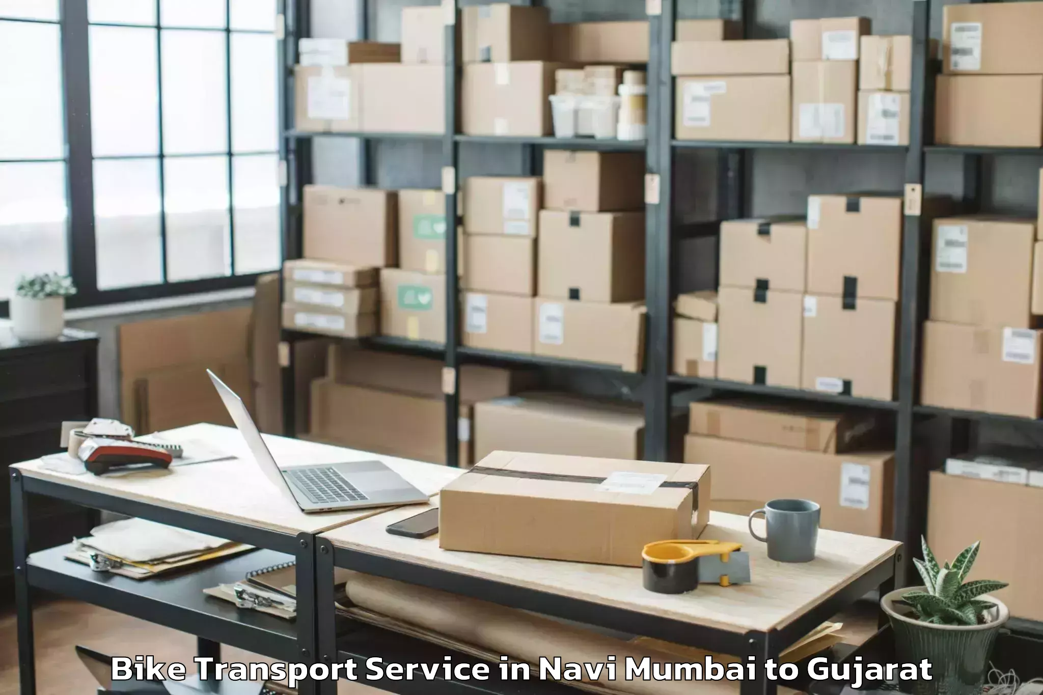 Quality Navi Mumbai to Samri Bike Transport